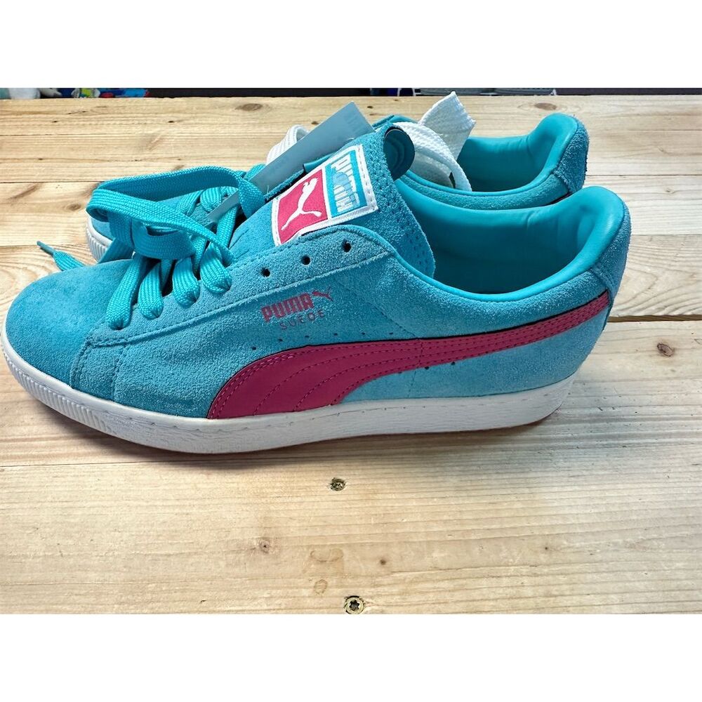 PUMA Suede Classic Sneakers Unisex Size 9 Blue Pink Casual Shoes‎